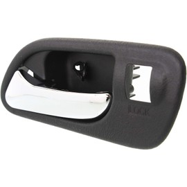 Garage-Pro Interior Door Handle Compatible with 1999-2003 Acura TL & 2001-2006 MDX Front, Driver Side Black Bezel with Chrome Lever