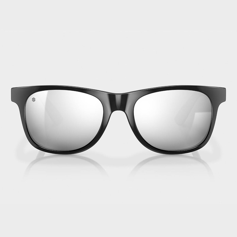 SIROKO - Recycled Oxford Sunglasses - Black/Silver Grey, Black/Silver Grey,