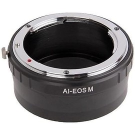 Adapter Ring Compatible with Nikon AI-EOS.M for Lenses Compatible with Nikon (All) to Camera with Connector Compatible with Canon EOS M