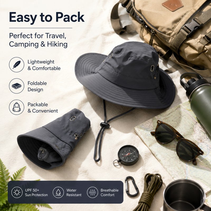 Waterproof Sun Hat for Outdoor Adventures – Wide Brim Breathable