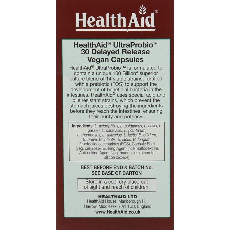HealthAid Ultra Probio 30 Vegan Capsules