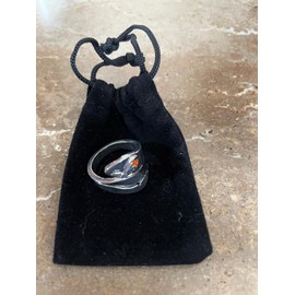 CrownOfRibbons Adjustable Robin Bird Ring, Silver Wrap Ring, Nature Inspired Jewellery for Women