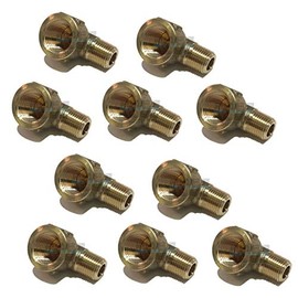EDGE INDUSTRIAL Forged Brass 90 Degree REDUCING Street Elbow 1/4" Female NPT X 1/8" Male NPT Fuel/AIR/Water/Oil/Gas WOG (Qty 010)