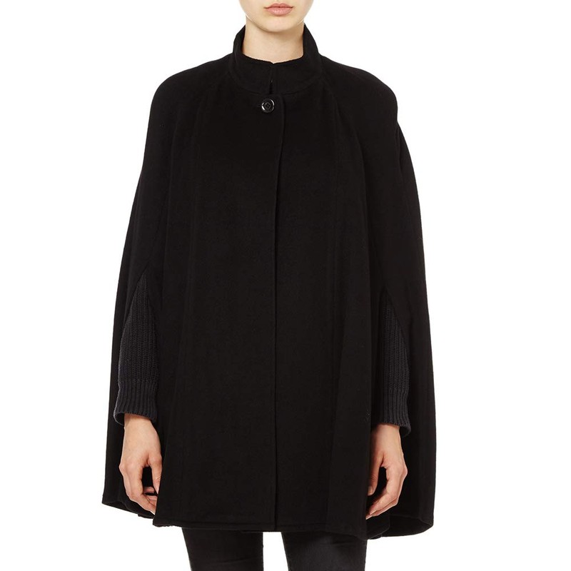 Lona Scott Wool & Cashmere Cape, Black