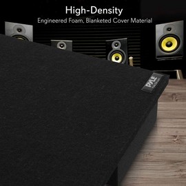 Pyle Sound Dampening Speaker Riser Foam - Audio Acoustic Noise Isolation Platform Pads Recoil Stabilizer w/ Rubber Base Pad For Studio Monitor, Subwoofer, Loud Speakers - PSI21 (22.3 x 15 x 3 Inch)