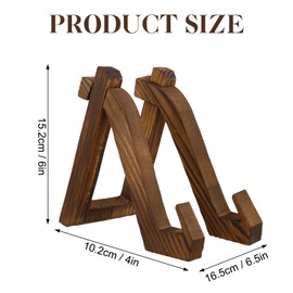 YILANJIN Wood Stand, 6 Inch Plate Holder for Displaying, Multifunctional Wooden Display Easel for Decorative, Desktop Decorative Picture Holder for Books, Plates, Photos, Decorative Paintings