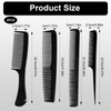 4 pack Shatterproof Carbon Hair Comb for Men and Women,