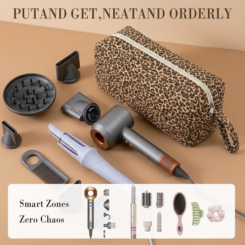 Quilted Hair Tools Travel Bag Compatible with Dyson Airwrap Shark