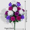 AOFOX Artificial Cemetery Flowers for Grave, Artificial Peony Rose Flowers