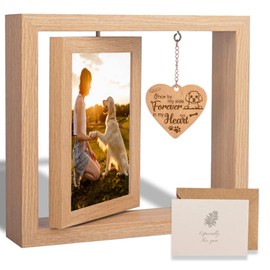 Pet Memorial Picture Frame, Dog Memorial Gifts, Pet Memorial Picture Frame for Loss of Dog Sympathy Gifts or Cat Memorial Gift - Once by My Side Forever in My heart-4x6 Inches Photo Frames