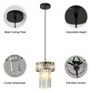 BBLLWJ Modern Pendant Light Black Pendant Lights Crystal Chandeliers Adjustable