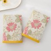 YiLUOMO Hand Towel Soft All-Over Flora Print 100% Cotton Muslin
