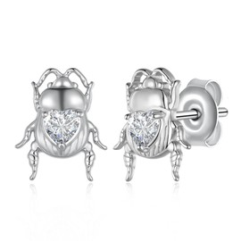 Bug Earrings 925 Sterling Silver Bug Stud Earrings Animal Jewelry Gifts for Women