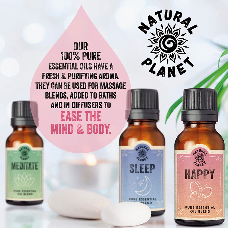 Natural Planet Happy Uplifting Blend 15ML with Jasmin Essential Oil