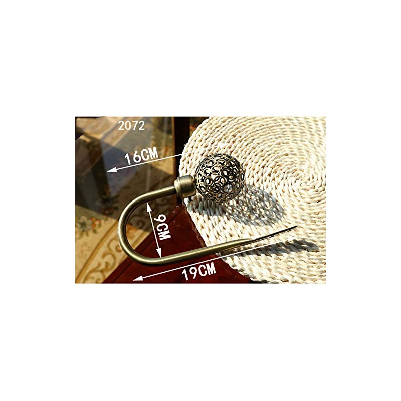 AJINGE Curtain Holdbacks,Fashion Round Openwork Design Curtain Drapery Holdbacks Tie