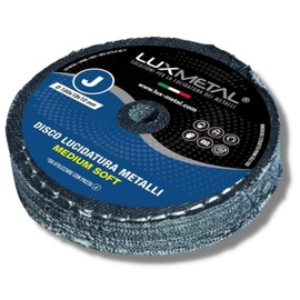 Lux Metal - Polishing Disc Medium Soft 100 mm - Polishing and Roughing for Aluminium Stainless Steel Brass Copper Bronze Iron Chrome Polishing Metal with Abrasive Paste (Medium Soft 100 mm)
