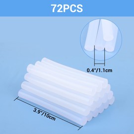 Gartful Full Size Hot Glue Sticks - 0.43" x 3.9", Translucent Hot Glue Gun Sticks, Large Hot Melt Glue Sticks for Wax Sealing, DIY Craft, General Repair, Gluing Project, Christmas Gift, 72-Pack