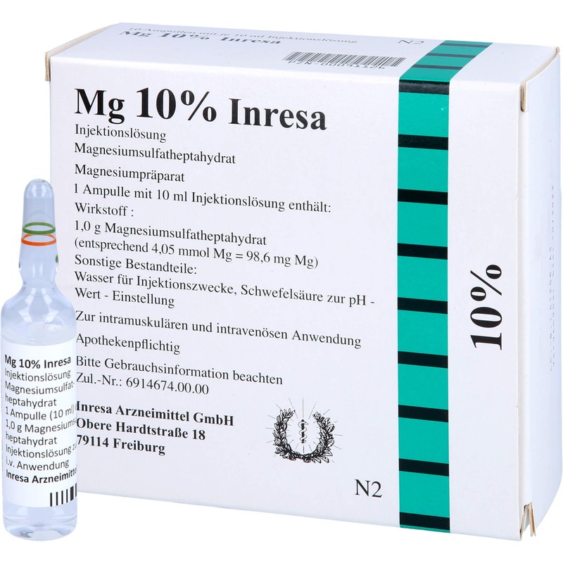 MG 10% Inresa Injection Solution, 10 x 10 ml