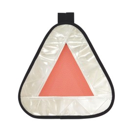 Vincita Reflective Yield Symbol with Velcro Strap - High Visibility for Safety at Night - Safety Reflector for Bike Rack, Backpack, Car Rack - Bicycle Reflective Accessories (White/Black, Large)