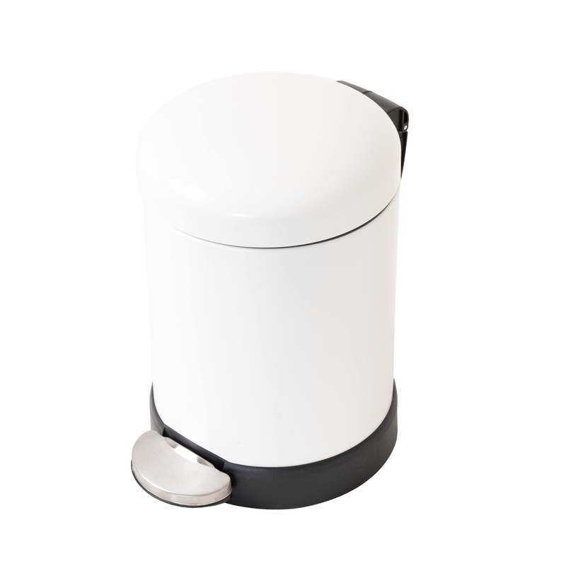 FurnitureXtra™ Classic Style Powder Coated Soft Close Pedal Bin, Plastic