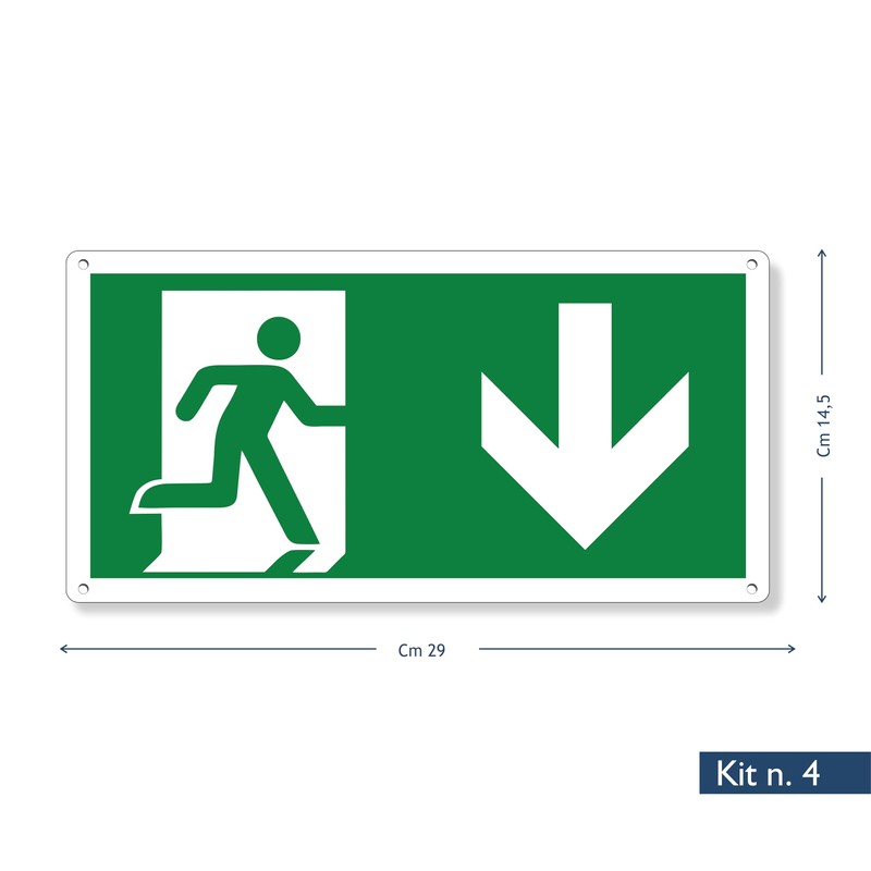 pubblimania Low Emergency Exit | Aluminium Composite 3mm Thick (Cm