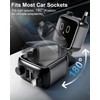 3-in-1 Retractable Car Charger with Funny Expression Light Voltage Display