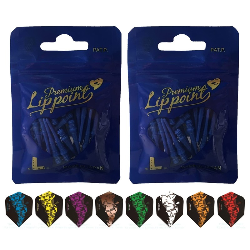 THOR-DARTS L-Style Dart Tips in Double Pack Flights (2 x