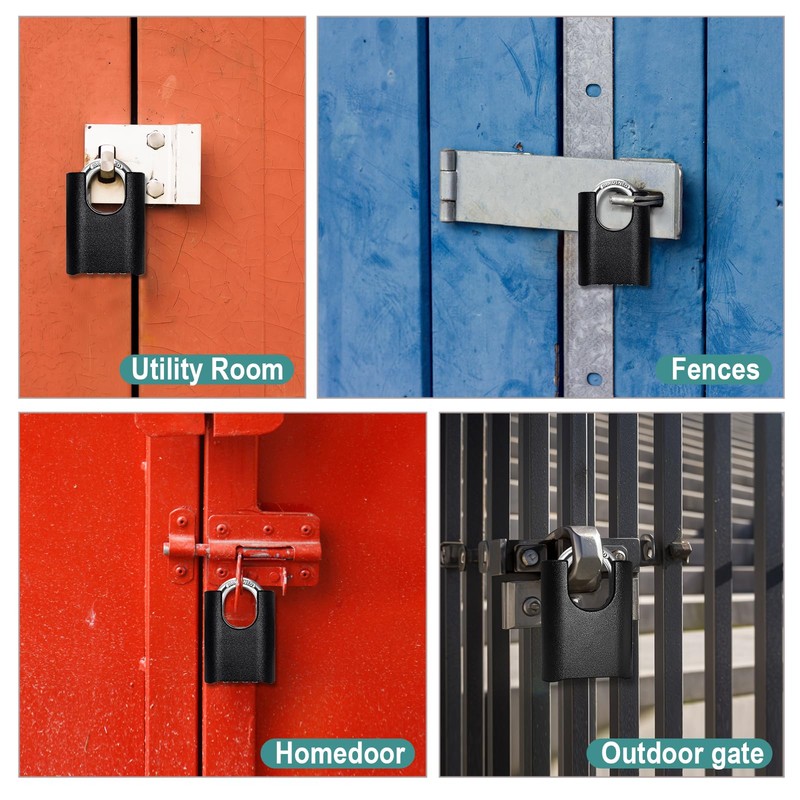 Heavy Duty Combination Lock, Waterproof and Rustproof Padlock with Code