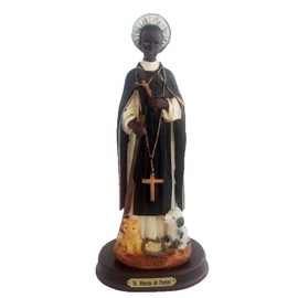 12 Inch Statue Estatua Santo Saint St San Martin de Porres Figurine Collectible