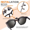 JO Polarized Clip-On Sunglasses UV400 Anti-Glare Lenses with Metal Frame