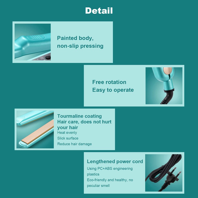 Hair Straightener Temperature Adjustable Hair Straightening Curling Flat Iron