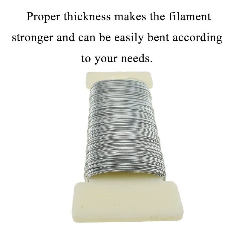 HAHIYO 26Gauge Silver Wire - 1 Roll, 38 Yards (115