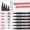 Nicpro Metal Mechanical Pencil Set, 3PCS Art Drafting Pencil 0.5,