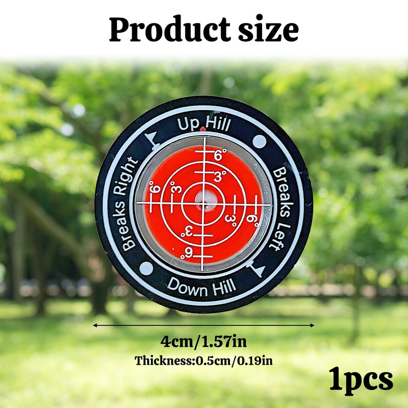 1Pc Premium Golf Green Reader Level Ball Marker with Bubble