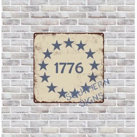 Unbranded Betsy Ross American Flag 1776 4th of July 13 Stars 12x12" Metal Sign SS245