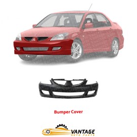 Vantage Auto Parts - Front Bumper Cover Compatible with Mitsubishi Lancer 2004-2005 | Direct Replacement | Plastic | Primed | MN161540BA | MI1000310