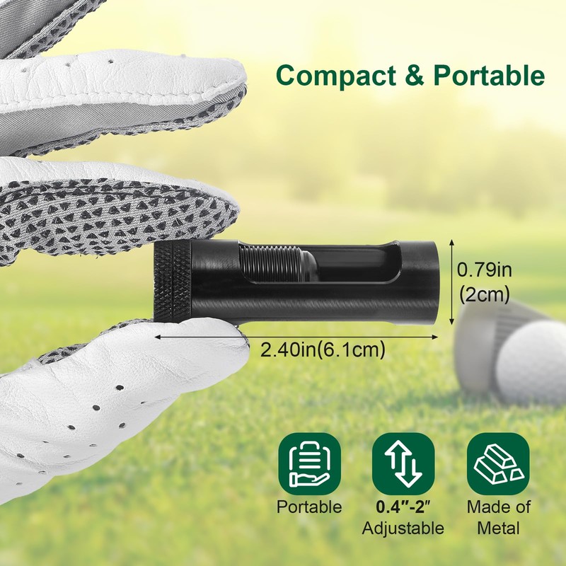 Beauyist HeightRight Adjustable Golf Tee Height Tool, Aluminum Golf Tee