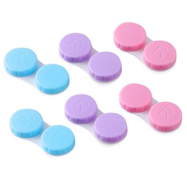 JRYXDS 6 Piece Coloured Contact Lens Case Travel Contact Lens Case Set for Home and Travel