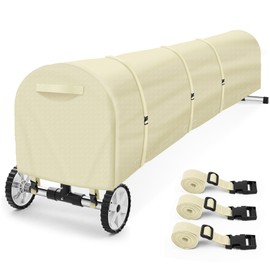 Swimming Pool Solar Reel Cover, 24Ft Heavy Duty Waterproof Pool Solar Blanket Reel Cover, UV Resistant Solar Blanket Reel Roller Cover Swimming Pool Solar Reel Cover for Inground Pool, Begie