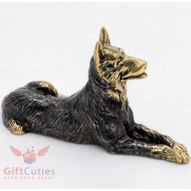 Solid Brass Figurine of German Shepherd Dog IronWork