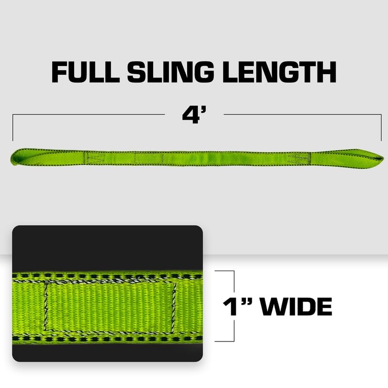 Lifting Sling Heavy Duty 1" x 4' Twisted Eye Lifting