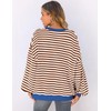 UEU Womens Long Sleeve Sweatshirt Casual Trendy Crewneck Striped Color