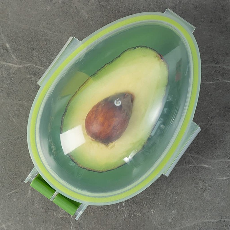 MEELYHOME Modern/Minimalist Avocado Keeper, Green Plastic, 15.3x11x8cm/6.02x4.33x3.15, Take-Out