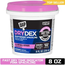 DAP 7079812328 DryDex Dry Time Indicator Spackling, Pink/White, 8 Fl Oz