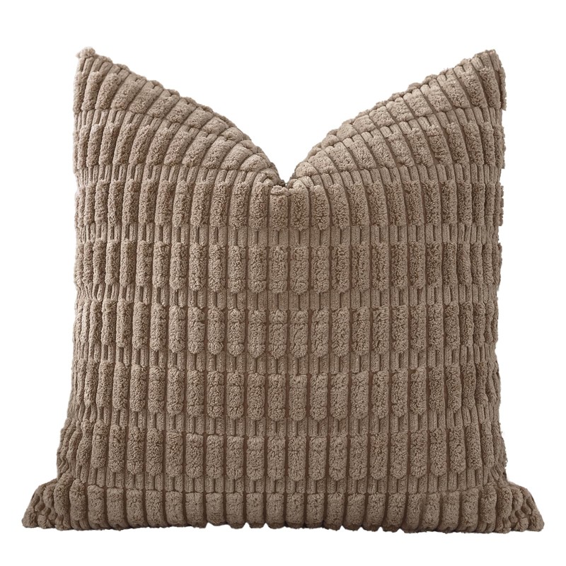 OTOSTAR Corduroy Decorative Throw Pillow Covers 22x22 Inch Super Soft