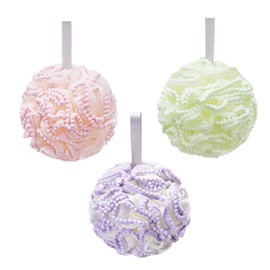 3Pcs Bath Sponges Shower Puff Loofah for Women Wash Back Scrubber Bathroom Men Exfoliating Pads Body Brush for Showering Gym Shower Essentials (A)