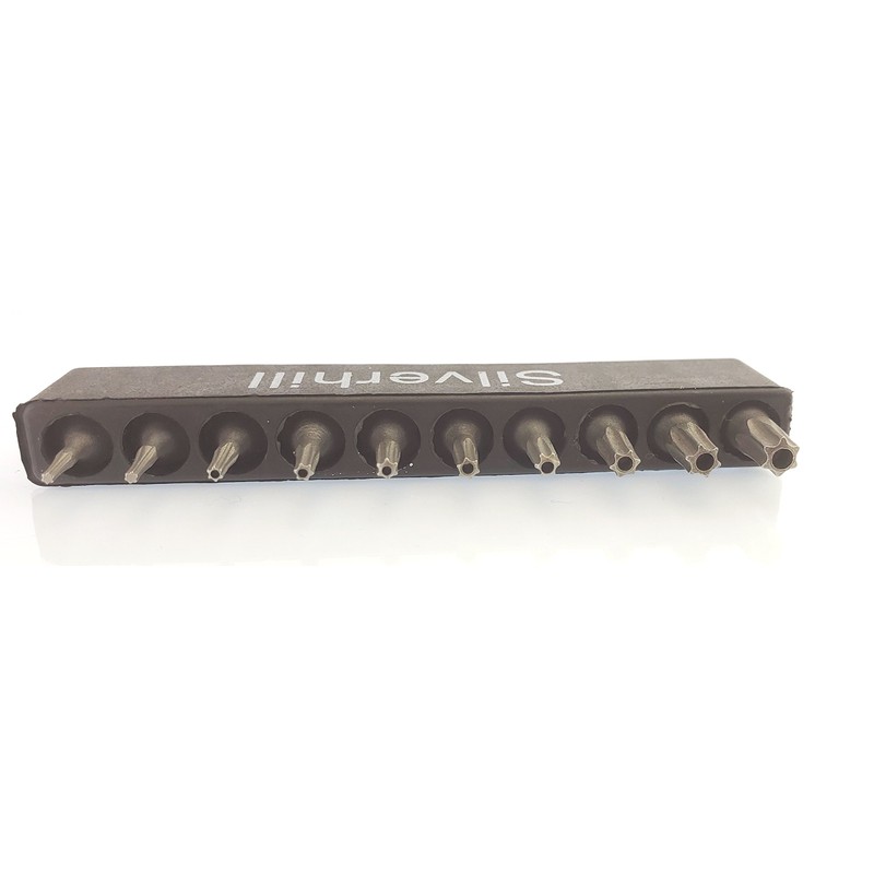 Silverhill Tools ABSTS10 10 piece Torx Security Bit Set, 1/4