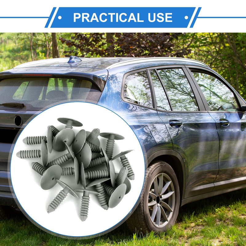 VekAuto 20 Pcs Plastic Rivet, 32x30mm Bumper Retainer Fastener Clips