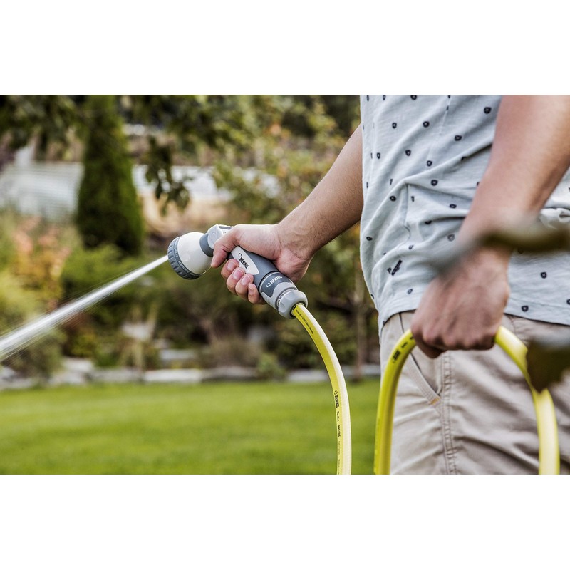 REHAU Gartenbrause Comfort, 8 Wasserstrahlformen, Garten Handbrause mit Einhand-Bedienfunktion