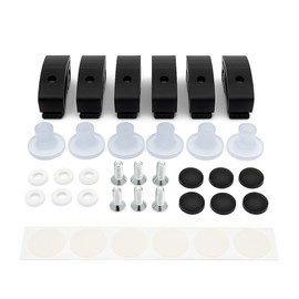 Bonnet Wind Bug Stone Deflector Protector Assembly Plastic Clips Set Fitting Kit Repair Kit Compatible with All Vehicles | Universal Fit | Black Plastic - Front Center | 36 Pieces